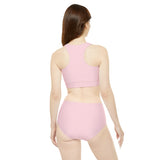 Pink Women's Sporty Bikini Set