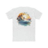 Paddle Out Men's Surfer Cotton Crew Tee (Back Design)