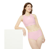 Pink Women's Sporty Bikini Set